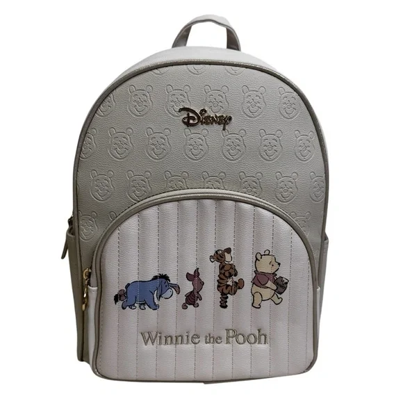 Primark Disney Winnie the Pooh Backpack Adjustable Straps Embossed Pooh NWT - Picture 1 of 15